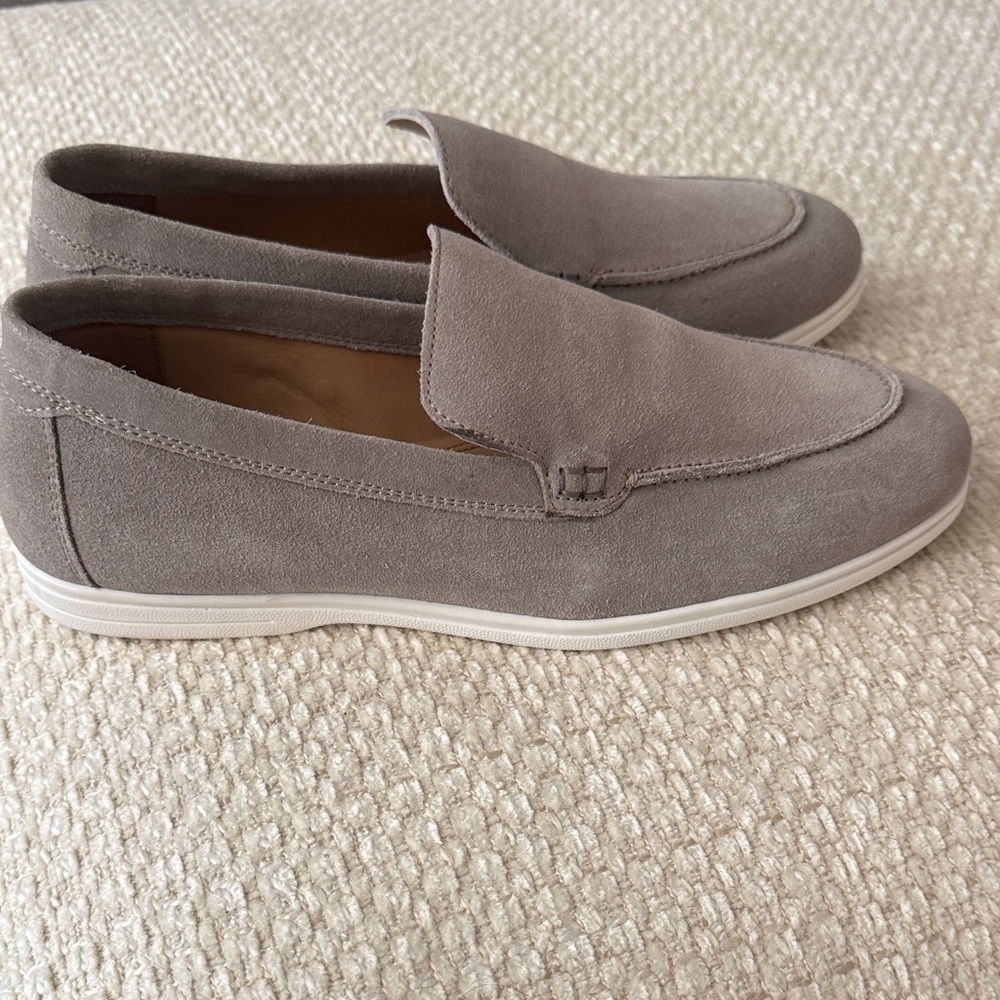 Elegant Taupe Suede Loafers for Men